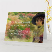 Carte Un beau message au mari à la Fête des mères de fem (Fleur jaune)