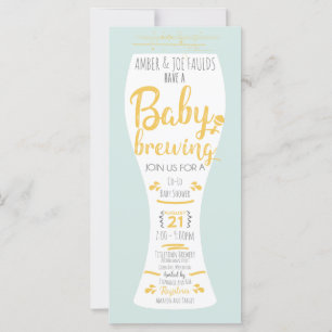 Carte Un bébé brasse Co-Ed Brewery Baby shower Invitatio