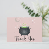 Carte Un bébé brasse du Merci de Baby shower d'Halloween (Debout devant)