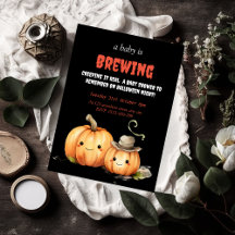 Un bébé brasse un Baby shower d'Halloween Invitati