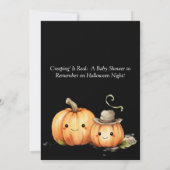 Carte Un bébé brasse un Baby shower d'Halloween Invitati (Dos)