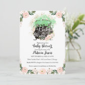 Carte Un bébé est en train de brasser fille bébé douche  (Debout devant)