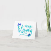 Carte Un bébé est une bénédiction, garçon Baby shower PE (Devant)