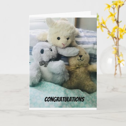 CARTE ***UN BÉBÉ*** FÉLICITATIONS À "VOUS" (Fleur jaune)