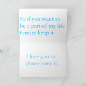 Carte Un billet pour mon audition (Intérieur)