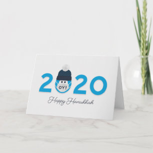 Carte Un bleu personnalisé pour Hanoukka Happy 2020
