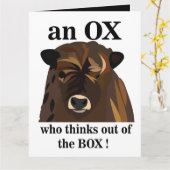 Carte Un bœuf qui sort des sentiers battus Salutation (Fleur jaune)