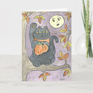 Carte Un bon désir de chance d'automne avec verse à l'in