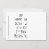 Carte Un Bon Moment Pour Vous Dire Que Je Vous Ai Manqué (Devant)