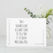 Carte Un Bon Moment Pour Vous Dire Que Je Vous Ai Manqué (Debout devant)
