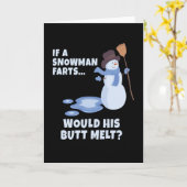 Carte Un bonhomme de neige péte Noël bonhomme de neige (Fleur jaune)