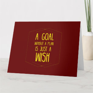 Carte Un but sans une citation inspirante de plan