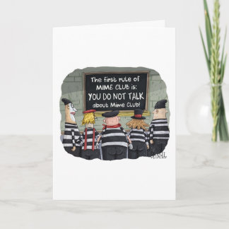Carte "Un cadeau amusant pour amoureux de mime"
