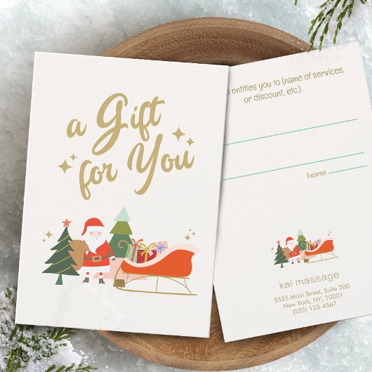 Carte Un cadeau de Père Noël