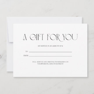 Carte Un cadeau pour vous