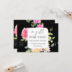 Carte Un cadeau pour vous Farm Floral Certificat cadeau