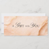 Carte Un cadeau pour vous ! Marbre doré pêche (Devant)