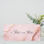 Carte Un cadeau pour vous ! Marbre rose doré (Debout devant)