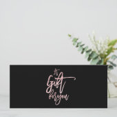 Carte Un cadeau pour vous Rose Rose Gold certificat cade (Debout devant)