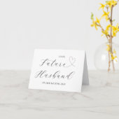 Carte Un Cadeau Simple De La Mariée À Mon Futur Mari (Fleur jaune)