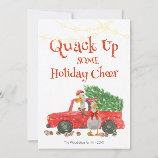 Carte Un Canard De Fête (Devant)