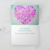 Carte Un cancer unique Encouragement Carton rose (Intérieur)