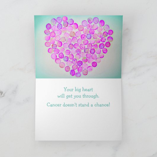 Carte Un cancer unique Encouragement Carton rose (Intérieur)