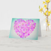 Carte Un cancer unique Encouragement Carton rose (Fleur jaune)