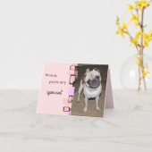 Carte Un Carlin très spécial (Fleur jaune)