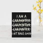Carte Un Carpanter Carpentur Carpinter Frapp Nials Bien (Fleur jaune)