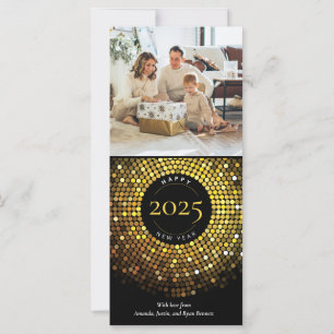 Carte Un cercle chatoyant éclaire le voeux photo du Nouv