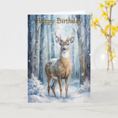 Carte Un cerf (Fleur jaune)