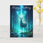 Carte Un cerf majestueux (Fleur jaune)