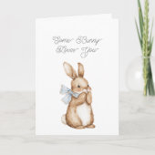 Carte Un Certain Lapin T'aime Ruban Bleu (Devant)