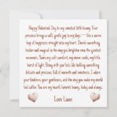 Carte Un certain lapin vous aime avec un ballon en forme (Dos)