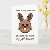 Carte Un certain lapin vous aime, lapin de (Fleur jaune)