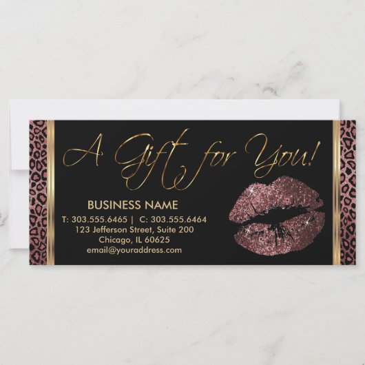 Carte *Un certificat cadeau Dark Rose Lipstick Business  (Devant)