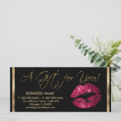 Carte Un Certificat Cadeau Hot Pink 💋 Lipstick (Debout devant)