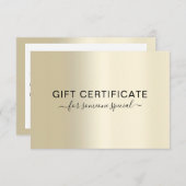 Carte UN CERTIFICAT D'AFFAIRES MODERNE cadeau pour vous (Devant / Derrière)