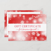 Carte UN CERTIFICAT DE CRISTMAS D'AFFAIRES MODERNE pour  (Devant / Derrière)