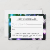 Carte UN CERTIFICAT DE CRISTMAS D'AFFAIRES MODERNE pour  (Dos)