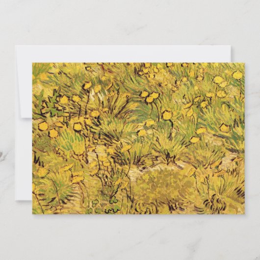 Carte Un champ de fleurs jaunes par Vincent van Gogh (Devant)