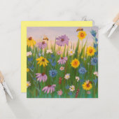 Carte Un champ de fleurs sauvages (Devant/Arrière en situation)