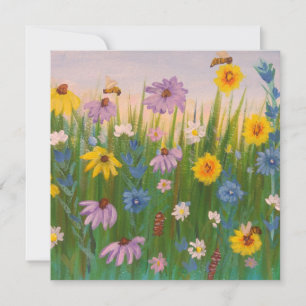 Carte Un champ de fleurs sauvages
