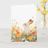 Carte Un Champ Floral Sauvage De Lapin (Fleur jaune)
