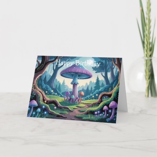 Carte Un champignon violet (Devant)