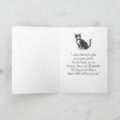 Carte Un chat Tuxedo Personnalité Anniversaire Animal (Intérieur)