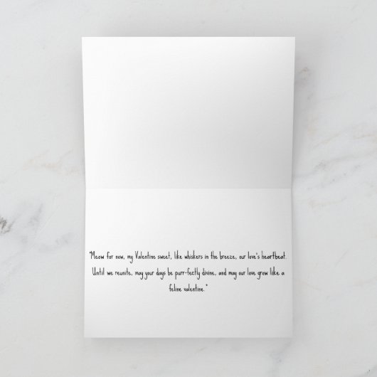 Carte Un chat Valentine (Intérieur)