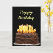 Carte Un chemin au-dessus de l'anniversaire de colline (Fleur jaune)