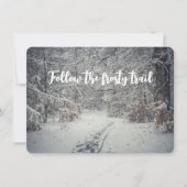 Carte Un chemin enneigé à travers une forêt hivernale (Devant)